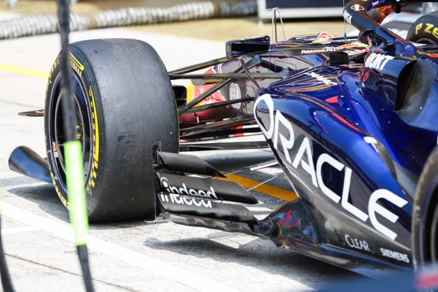 F1 - BAHRAIN GRAND PRIX IN MALAYSIA 2026 Red Bull Racing Ford RB22, mechanical detail floor board during the 2026 Formula 1 Bahrain Grand Prix in Malaysia, 16th round of the 2026 Formula One World Championship, WM, Weltmeisterschaft from October 2 to 4, 2026 on the Sepang International Circuit, in Sepang, Malaysia - SepangMalaysia  Copyright: xANTONINxVINCENTx