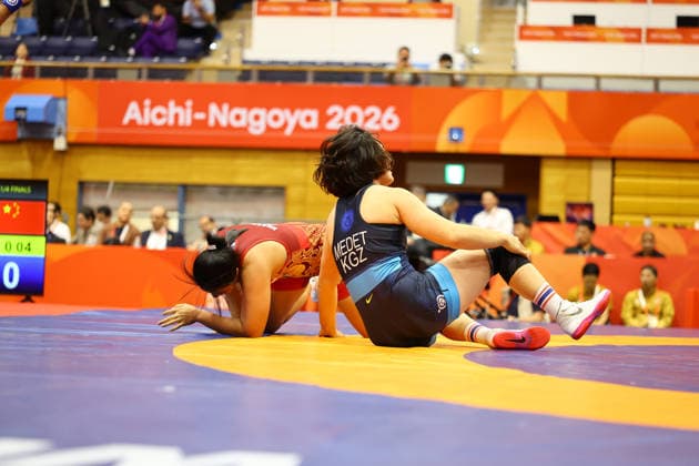 Asian Games 2026 Aichi-Nagoya, Japan Wrestling MFS 65 Kg India™s Sujeet Vs Iran™s Ebrahimzadeshsav Sujeet won by12-0 Aichi, Nagoya Gifu Perfectural Green Stadium Japan Copyright: xSeshadrixSukumarx