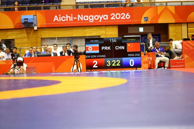 Asian Games 2026 Aichi-Nagoya, Japan Wrestling MFS 65 Kg India™s Sujeet Vs Iran™s Ebrahimzadeshsav Sujeet won by12-0 Aichi, Nagoya Gifu Perfectural Green Stadium Japan Copyright: xSeshadrixSukumarx