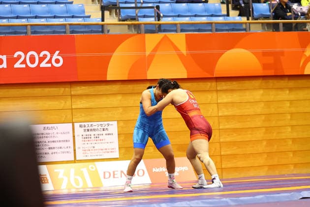 Asian Games 2026 Aichi-Nagoya, Japan Wrestling MFS 65 Kg India™s Sujeet Vs Iran™s Ebrahimzadeshsav Sujeet won by10-0 Aichi, Nagoya Gifu Perfectural Green Stadium Japan Copyright: xSeshadrixSukumarx