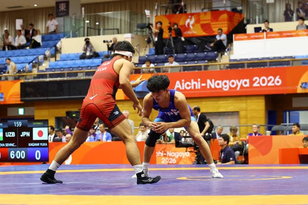 Asian Games 2026 Aichi-Nagoya, Japan Wrestling MFS 65 Kg India™s Sujeet Vs Iran™s Ebrahimzadeshsav Sujeet won by10-0 Aichi, Nagoya Gifu Perfectural Green Stadium Japan Copyright: xSeshadrixSukumarx