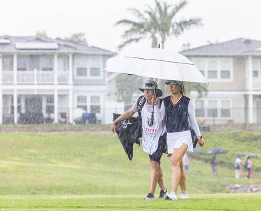 October 1, 2026, Honolulu, Hawaii, USA: BRITTANY FAN walks the 6th fairway to her ball at the 2026 Lotte Championship at Hoakalei Country Club, Ewa Beach, Hawaii, USA. Even though Hurricane Nolo had already passed Hawaii, its outer bands dropped bouts of heavy rain during Round 1. 2026 Lotte Championship Presented By Hoakalei  - ZUMAm310 20261001_zsp_m310_004 Copyright: xElliotxMilesx