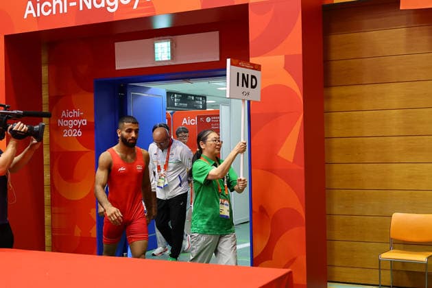 Asian Games 2026 Aichi-Nagoya, Japan Wrestling MFS 65 Kg India™s Sujeet Vs Iran™s Ebrahimzadeshsav Sujeet won by10-0 Aichi, Nagoya Gifu Perfectural Green Stadium Japan Copyright: xSeshadrixSukumarx