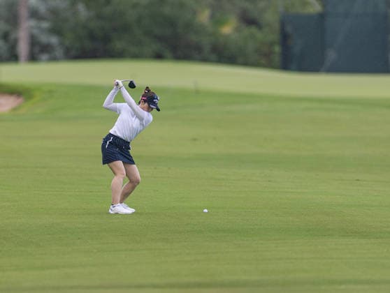 October 1, 2026, Honolulu, Hawaii, USA: YUNA NISHIMURA, winner of the Walmart NW Arkansas Championship, hits an approach shot on the 6th fairway at the 2026 Lotte Championship at Hoakalei Country Club, Ewa Beach, Hawaii, USA. 2026 Lotte Championship Presented By Hoakalei - ZUMAm310 20261001_zsp_m310_019 Copyright: xElliotxMilesx