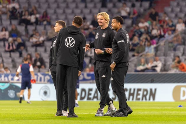 Soccer: UEFA Nations League 2026–2027, Matchday 3: Germany vs. Serbia at Allianz Arena, Munich; Nick Woltemade (Germany), 11; Noah Atubolu (Germany), 21 Copyright: xMichellexLukax