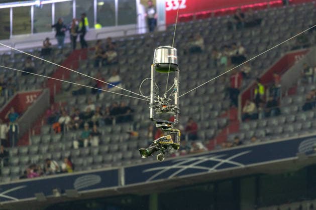 Soccer: UEFA Nations League 2026–2027, Matchday 3: Germany vs. Serbia at the Allianz Arena in Munich—cable camera above the field Copyright: xMichellexLukax