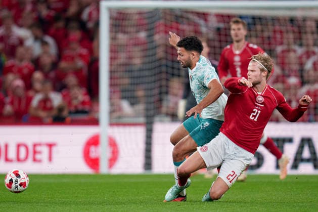 DENMARK Nations League: Denmark vs. Portugal. Denmark s Morten Hjulmand and Portugal s Goncalo Ramos during the Nations League match between Denmark and Portugal at Parken on Thursday, October 1, 2026. Photo by Liselotte Sabroe, Ritzau Scanpix, Copenhagen, Denmark  Copyright: Ritzau Scanpix LiselottexSabroex spdk20261001-232036-L imago is entitled to issue a simple usage license at the time of provision. Personality and trademark rights as well as copyright laws regarding art-works shown must be observed. Commercial use at your own risk., Copenhagen Denmark