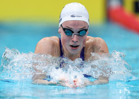 October 2, 2026, Sydney, Nsw, Australia: TARA KINDER competes in the WomenÃ¢â‚¬â ¢s 200m breaststroke heats during the 2026 Australian Short Course Championships. Sydney Australia - ZUMAt173 20261002_zsp_t173_016 Copyright: xStephanexThomasx