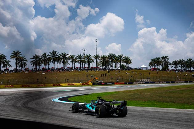 F1 - BAHRAIN GRAND PRIX IN MALAYSIA 2026 63 RUSSELL George (gbr), Mercedes AMG F1 Team W17, action during the 2026 Formula 1 Bahrain Grand Prix in Malaysia, 16th round of the 2026 Formula One World Championship, WM, Weltmeisterschaft from October 2 to 4, 2026 on the Sepang International Circuit, in Sepang, Malaysia - SepangMalaysia Copyright: xEricxAlonsox