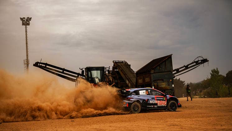 FIA WRC, Motorsport Rallye, WM Rally Italia Sardegna 2026 Dani Sordo and co-driver Patricia Saiz of the Hyundai Shell Mobis World Rally Team drive their Hyundai i20 N Rally1 during shakedown at the FIA World Rally Championship WRC Rally Italia Sardegna in Alghero, Sardinia, Italy, on October 1, 2026. Alghero Sardinia Italy Copyright: xLucaxBarsalix originalFilename:barsali-notitle261001_npGuC