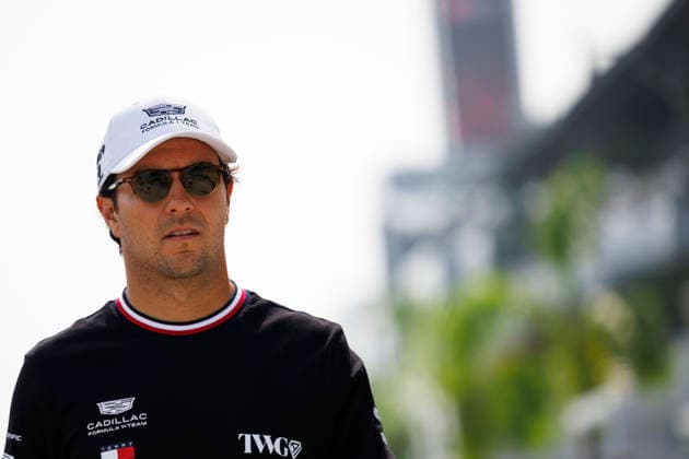 RECORD DATE NOT STATED 2nd October 2026; Sepang IC, Kuala Lumpur, Malaysia; Formula 1, Bahrain Grand Prix, Free Practice Day; Sergio Perez (11) of Mexico and Cadillac Formula 1 Team arriving at the Bahrain Grand Prix StephenxBlackberry