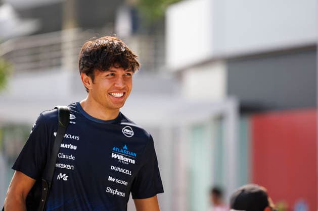 RECORD DATE NOT STATED 2nd October 2026; Sepang IC, Kuala Lumpur, Malaysia; Formula 1, Bahrain Grand Prix, Free Practice Day; Alexander Albon (23) of Thailand and Atlassian Williams F1 Team arriving at the Bahrain Grand Prix StephenxBlackberry