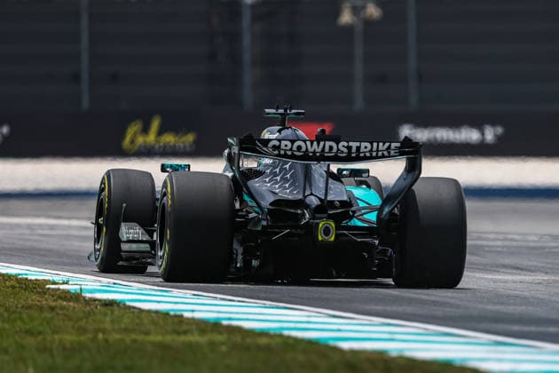 SEPANG, SGR - OCTOBER 02: George Russell of Great Britain and Mercedes-AMG PETRONAS F1 Team in action during friday free practice of the Formula 1 Gulf Air Bahrain Grand Prix on October 02, 2026 held at Sepang International Circuit in Sepang, Malaysia. (Photo by Hazrin Yeob Men Shah Icon Sportswire) AUTO: OCT 02 F1 Bahrain Grand Prix in Malaysia EDITORIAL USE ONLY Icon3782610026636