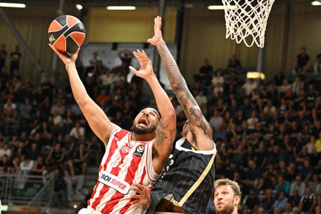 Virtus Bologna v Olympiacos Piraeus - Euroleague 2026 2027 Cory Joseph of Olympiacos Piraeus Basketball during the EuroLeague Basketball Championship 2026 2027, Matchday 3 of the regular season game between Virtus Bologna and Olympiacos Piraeus at PalaDozza in Bologna, Italy, on October 1, 2026. Bologna Italy Italy Copyright: xRobertoxTommasinix originalFilename:tommasini-virtusbo261001_npDHU