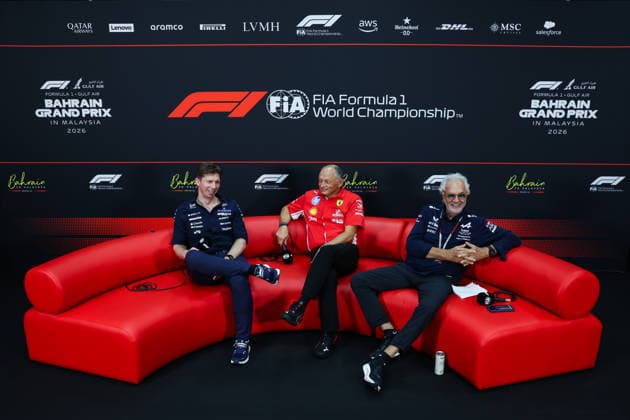 F1 - BAHRAIN GRAND PRIX IN MALAYSIA 2026 press conference, PK, Pressekonferenz VOWLES James, Team Principal of Williams F1 Team, VASSEUR FrÃ dÃ ric (fra), Team Principal & General Manager of the Scuderia Ferrari, BRIATORE Flavio (ita), Alpine F1 Team Executive Advisor, portrait during the 2026 Formula 1 Bahrain Grand Prix in Malaysia, 16th round of the 2026 Formula One World Championship, WM, Weltmeisterschaft from October 2 to 4, 2026 on the Sepang International Circuit, in Sepang, Malaysia - SepangMalaysia  Copyright: xANTONINxVINCENTx