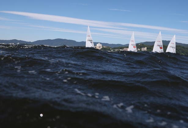 (261002) -- GAMAGORI, Oct. 2, 2026 -- Athletes compete during the Men s Dinghy Final of Sailing at the 20th Asian Games Aichi-Nagoya 2026 in Gamagori of Aichi Prefecture, Japan, Oct. 2, 2026. ) (SP)JAPAN-GAMAGORI-ASIAN GAMES-SAILING-MEN S DINGHY DengxHua