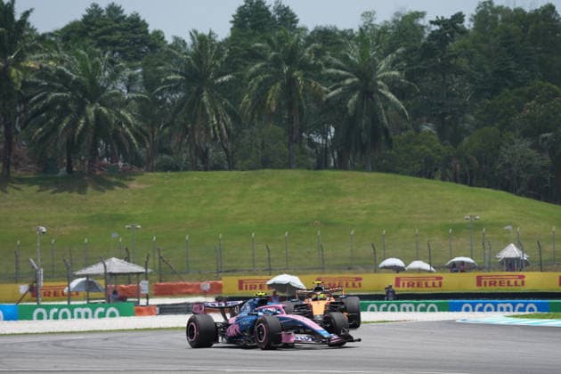October 2, 2026, Sepang International Circuit, Kuala Lumpur, 2026 Formula 1 Gulf Air Bahrain Grand Prix, Pierre Gasly (FRA), BWT Alpine F1 Team, Lando Norris (GBR), McLaren Mastercard F1 Team. Photo by Hasan Bratic, DeFodi Images
