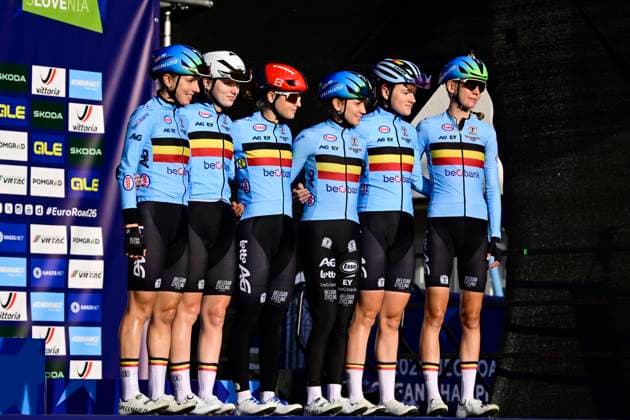 UEC 2026 Road European Championships Ljubljana 02 10 2026 SENCUR, SLOVENIA - OCTOBER 02 : riders of Belgium during the Women U23 cycling road race at the 2026 UEC Road European Championships. An UCI Continental Championships cycling race of 88,4 km with start and finsih in Sencur on October 2, 2026 in Sencur, Slovenia, 02 10 2026 Sencur Slovenia Copyright: xJanxDexMeuleneirx