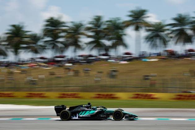 F1 - BAHRAIN GRAND PRIX IN MALAYSIA 2026 63 RUSSELL George (gbr), Mercedes AMG F1 Team W17, action during the 2026 Formula 1 Bahrain Grand Prix in Malaysia, 16th round of the 2026 Formula One World Championship, WM, Weltmeisterschaft from October 2 to 4, 2026 on the Sepang International Circuit, in Sepang, Malaysia - SepangMalaysia Copyright: xEricxAlonsox