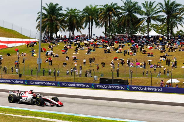 RECORD DATE NOT STATED 2nd October 2026; Sepang IC, Kuala Lumpur, Malaysia; Formula 1, Bahrain Grand Prix, Free Practice Day; Esteban Ocon (31) of France and TGR Haas F1 Team during free practice 1 at the Bahrain Grand Prix StephenxBlackberry