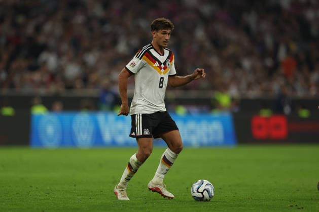 MUNICH, GERMANY - OCTOBER 01: Tom Bischof of Germany national team, Nationalteam controls ball during the UEFA Nations League 2026 27 League A match between Germany and Serbia at Allianz Arena on October 01, 2026 in Munich, Germany. Germany National team v Serbia National team Copyright: xARTx