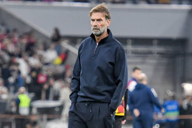 Jürgen Klopp, Germany Coach, Facial Expressions, Strong Facial Expression, Emotion, October 1, 2026 ¢ Soccer ¢ Nations League ¢ Germany vs. Serbia, Allianz Arena, Munich, Bavaria, Germany Copyright: xpepphotox xSaschaxWeizx pep00321, pep_20261001_hm