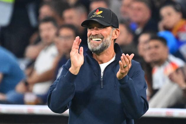 German National Team Coach Juergen KLOPP GER, Gestures, Clapping, Applause, Still Image, Cropped Close-up, Half-Length Shot, UEFA Nations League Group Stage, Group B, Matchday 3: Germany (GER) vs. Serbia (SRB) 2–0 on October 1, 2026, ALLIANZ ARENA