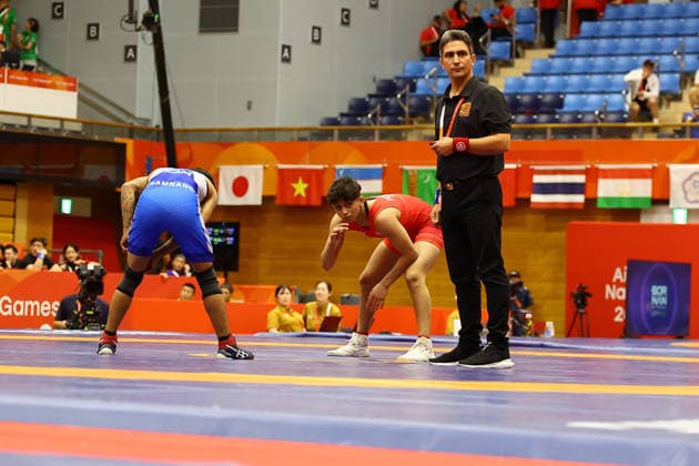 Asian Games 2026 Aichi-Nagoya, Japan Women Wrestling 50 KG Dipanshi India vs DIT SAMNANG of Cambodia DIT SAMNANG 11 - Dipanshi 0 VSU 4-0 Victory for Dipanshi for Technical Superiority without any point scored by Dipanshi. Aichi, Nagoya Japan Copyright: xSeshadrixSukumarx
