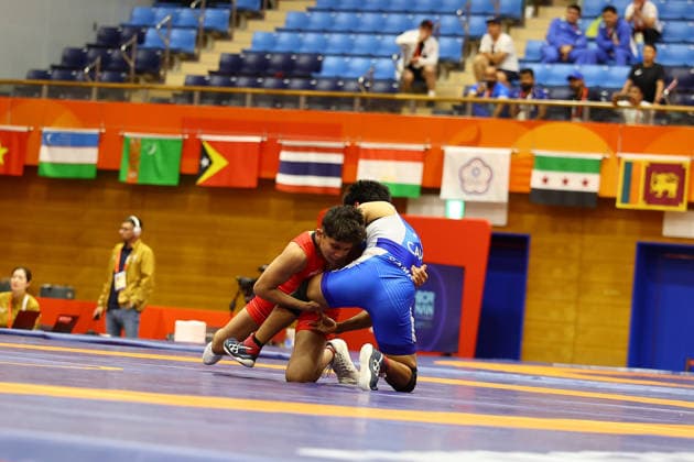 Asian Games 2026 Aichi-Nagoya, Japan Women Wrestling 50 KG Dipanshi India vs DIT SAMNANG of Cambodia DIT SAMNANG 11 - Dipanshi 0 VSU 4-0 Victory for Dipanshi for Technical Superiority without any point scored by Dipanshi. Aichi, Nagoya Japan Copyright: xSeshadrixSukumarx