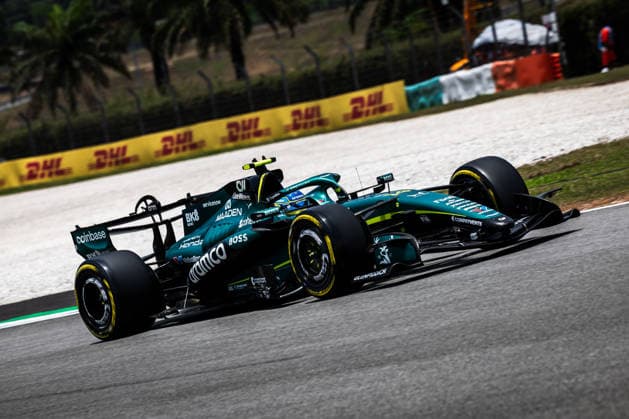 2026 Formula One Bahrain Grand Prix Sepang Circuit, Kuala Lumpur, Malaysia. 2.October.2026; Fernando Alonso of Spain and Aston Martin Aramco F1 Team during Free Practice 1 Formula One Bahrain Grand Prix Kuala Lumpur Sepang Circuit Malaysia Copyright: xJayxHiranox