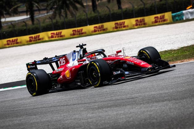 2026 Formula One Bahrain Grand Prix Sepang Circuit, Kuala Lumpur, Malaysia. 2.October.2026; Charles Leclerc of Monaco and Scuderia Ferrari HP during Free Practice 1 Formula One Bahrain Grand Prix Kuala Lumpur Sepang Circuit Malaysia Copyright: xJayxHiranox