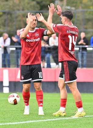 October 2, 2026 Soccer Season 2026–2027 Exhibition Match Friendly Match Preseason Match 1. FC Nürnberg Nuremberg FCN Club FC Ingolstadt FCI Schanzer Sports Photo Zink xwoxzix Goal Celebration Cheering Joy After a Goal Goal Tshot to make it 3–0 by Andrea Ceresoli 14, 1 FC Nuremberg FCN