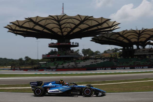 F1 Bahrain GP practice session in Malaysia SEPANG, MALAYSIA - OCTOBER 2: Carlos Sainz of Atlassian Williams uring the practice ahead of the Formula 1 Bahrain Grand Prix at Sepang International Circuit in Sepnag, Malaysia on October 2, 2026. Jakub Porzycki Anadolu Sepang Malaysia. Editorial use only. Please get in touch for any other usage. Copyright: x2026xAnadoluxJakubxPorzyckix