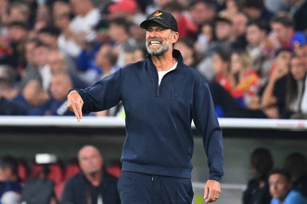 German National Team Coach Juergen KLOPP GER, gesturing, giving instructions; single frame, cropped close-up, half-length shot; soccer Nations League group stage, Group B, Matchday 3: Germany GER vs. Serbia SRB 2–0 on October 1, 2026, ALLIANZ ARENA
