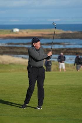 Johann Rupert on the 4th hole Alfred Dunhill Links Championship, Round 2, Kingsbarns, Tayside, UK, Scotland - 02 Oct 2026 United Kingdom  Copyright: xStuartxWallace Shutterstockx 17181491ap