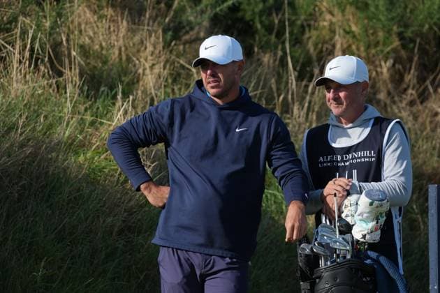 Brooks Koepka on the 5th tee Alfred Dunhill Links Championship, Round 2, Kingsbarns, Tayside, UK, Scotland - 02 Oct 2026 United Kingdom  Copyright: xStuartxWallace Shutterstockx 17181491aq