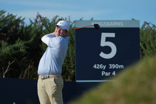 Robert MacIntyre on the 5th tee Alfred Dunhill Links Championship, Round 2, Kingsbarns, Tayside, UK, Scotland - 02 Oct 2026 United Kingdom  Copyright: xStuartxWallace Shutterstockx 17181491bh