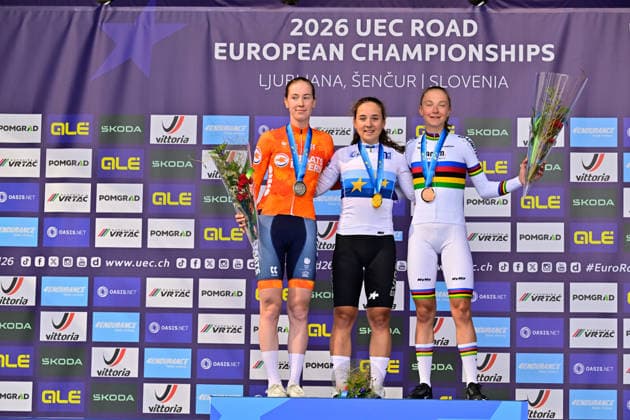 Mara Winter Wins Road Race at the 2026 UEC Road European Championships Mara Winter, Switzerland Road Race 88 km Nienke Vinke, Netherlands, Viktoria Chladoöová, Slovakia, UEC Road Cycling European Championships 2026, Official 2026 UEC Road European Championships from October 2 to 7, 2026, in Ljubljana and äencur, Slovenia