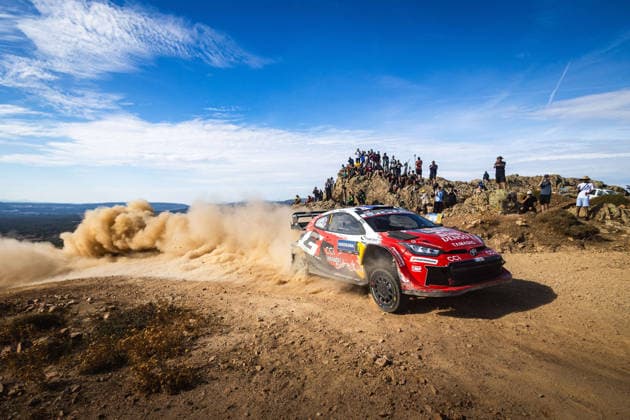 AUTO - WRC, Motorsport Rallye, WM - RALLY ITALIA SARDEGNA 2026 01 SÃ bastien OGIER, Vincent LANDAIS, TOYOTA GR Yaris Rally1, action during the 2026 Rally Italia Sardegna, 13th round of the 2026 WRC World Rally Car Championship, from October 1 to 4, 2026 at Alghero, Italy - AlgheroItaly  Copyright: xNikosxKatikisx