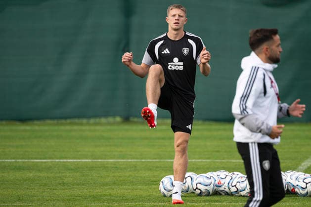 The Czech national soccer team training session during the media program prior to the UEFA Nations League match against Spain, in Prague, Czech Republic, October 2, 2026. Lukas Cerv in action. (CTKxPhoto MichalxKamaryt) CTKPhotoP2026100205090  CTKPhotoP2026100205090