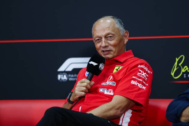 VASSEUR Frédéric fra, Team Principal and General Manager of Scuderia Ferrari, portrait from the 2026 Bahrain F1 Grand Prix in Malaysia VASSEUR Frédéric fra, Team Principal and General Manager of Scuderia Ferrari, portrait at the 2026 Formula 1 Bahrain Grand Prix (Round 16) in Malaysia 81 Oscar PIASTRI of the McLaren F1 Team (MCL40), in action at the 2026 Formula 1 Bahrain Grand Prix (Round 16) in Malaysia during a press conference Frédéric VASSEUR, Team Principal and General Manager of Scuderia Ferrari, portrait during the 2026 Formula 1 Bahrain Grand Prix in Malaysia, the 16th round of the 2026 Formula One World Championship from October 2 to 4, 2026 at the Sepang International Circuit in Sepang, Malaysia. Photo by Antonin Vincent, DPPI Malaysia