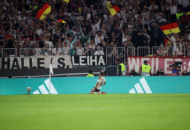 Germany vs. Serbia, Soccer, Men s, 2026–2027 Season, International Match, Nations League, Matchday 3, League A, Group 2, Allianz Arena, 1–0 by Tom Bischof (Germany), Goal, Celebration
