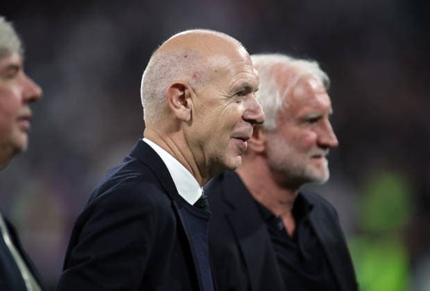 Germany vs. Serbia, Soccer, Men s, 2026–2027 Season, International Match, Nations League, Matchday 3, League A, Group 2, Allianz Arena; Bernd Neuendorf, President of the German Football Association, Headshot, Side Profile
