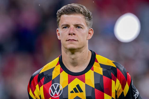 Finn Dahmen, Goalkeeper, Germany, 12 Portrait, GER, Germany vs. Serbia, Soccer, UEFA Nations League, League A, Matchday 3, 2026–2027 Season, October 1, 2026 DFL DFB REGULATIONS PROHIBIT ANY USE OF PHOTOGRAPHS AS IMAGE SEQUENCES AND OR QUASI-VIDEO Photo: HMB Media, Heike Feiner Copyright: HMBxMedia HeikexFeiner