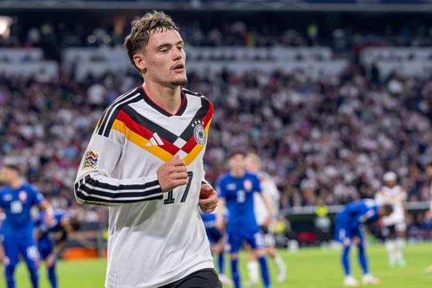 Florian Wirtz, Germany, 17 GER, Germany vs. Serbia, Soccer, UEFA Nations League, League A, Matchday 3, 2026–2027 season, October 1, 2026 DFL DFB regulations prohibit any use of photographs as image sequences and or quasi-video. Photo: HMB Media, Heike Feiner Copyright: HMBxMedia HeikexFeiner