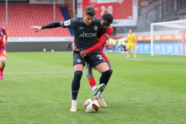 Head-to-head matchup between Ivan Franjc (FC Wuerzburger Kickers, 37) and Christian Conteh (1 FC Heidenheim, 10 GER), 1 FC Heidenheim 1846 e.V. vs. FC Würzburg Kickers, Soccer, Men’s Friendly Matches, 2026–2027 Season, October 2, 2026, GER, 1 FC Heidenheim 1846 e.V. vs. FC Würzburger Kickers, soccer, men’s friendly matches, 2026–2027 season, October 2, 2026, Heidenheim an der Brenz Copyright: xEibner-Pressefoto GeraldxOelze-dexStoppanyx EP_ODS