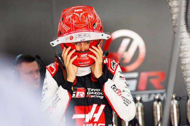 2nd October 2026; Sepang IC, Kuala Lumpur, Malaysia; Formula 1, Bahrain Grand Prix, Free Practice Day; Esteban Ocon (31) of France and TGR Haas F1 Team in the pits during free practice 2 at the Bahrain Grand Prix StephenxBlackberry