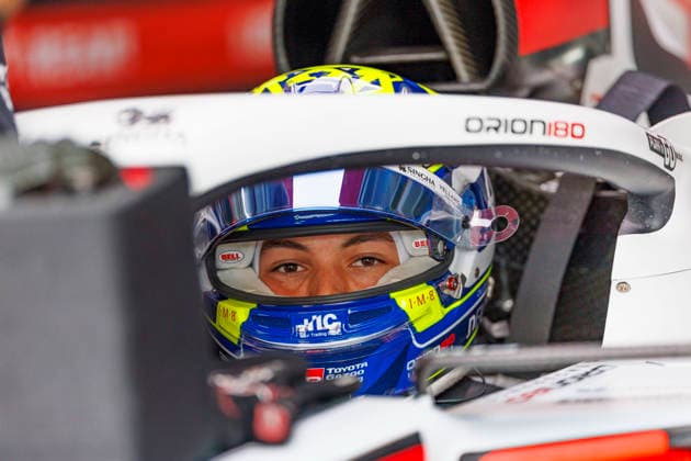 2nd October 2026; Sepang IC, Kuala Lumpur, Malaysia; Formula 1, Bahrain Grand Prix, Free Practice Day; Oliver Bearman (87) of Great Britain and TGR Haas F1 Team in the pits during free practice 2 at the Bahrain Grand Prix StephenxBlackberry