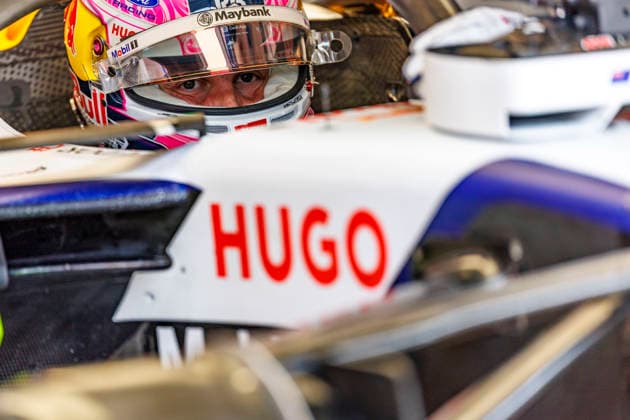 2nd October 2026; Sepang IC, Kuala Lumpur, Malaysia; Formula 1, Bahrain Grand Prix, Free Practice Day; Liam Lawson (30) of New Zealand and Visa Cash App Racing Bulls Formula One Team in the pits during free practice 2 at the Bahrain Grand Prix StephenxBlackberry