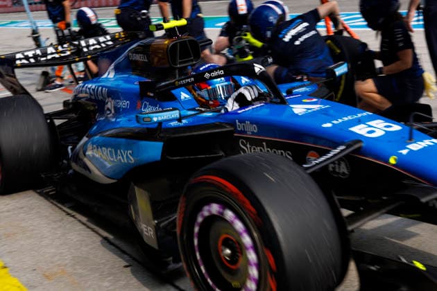 2nd October 2026; Sepang IC, Kuala Lumpur, Malaysia; Formula 1, Bahrain Grand Prix, Free Practice Day; Carlos Sainz Jr (55) of Spain and Atlassian Williams F1 Team in the pits during free practice 2 at the Bahrain Grand Prix StephenxBlackberry